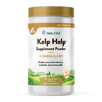 NaturVet Kelp Help Powder Plus Omegas for Dogs and Cats, 1 pound